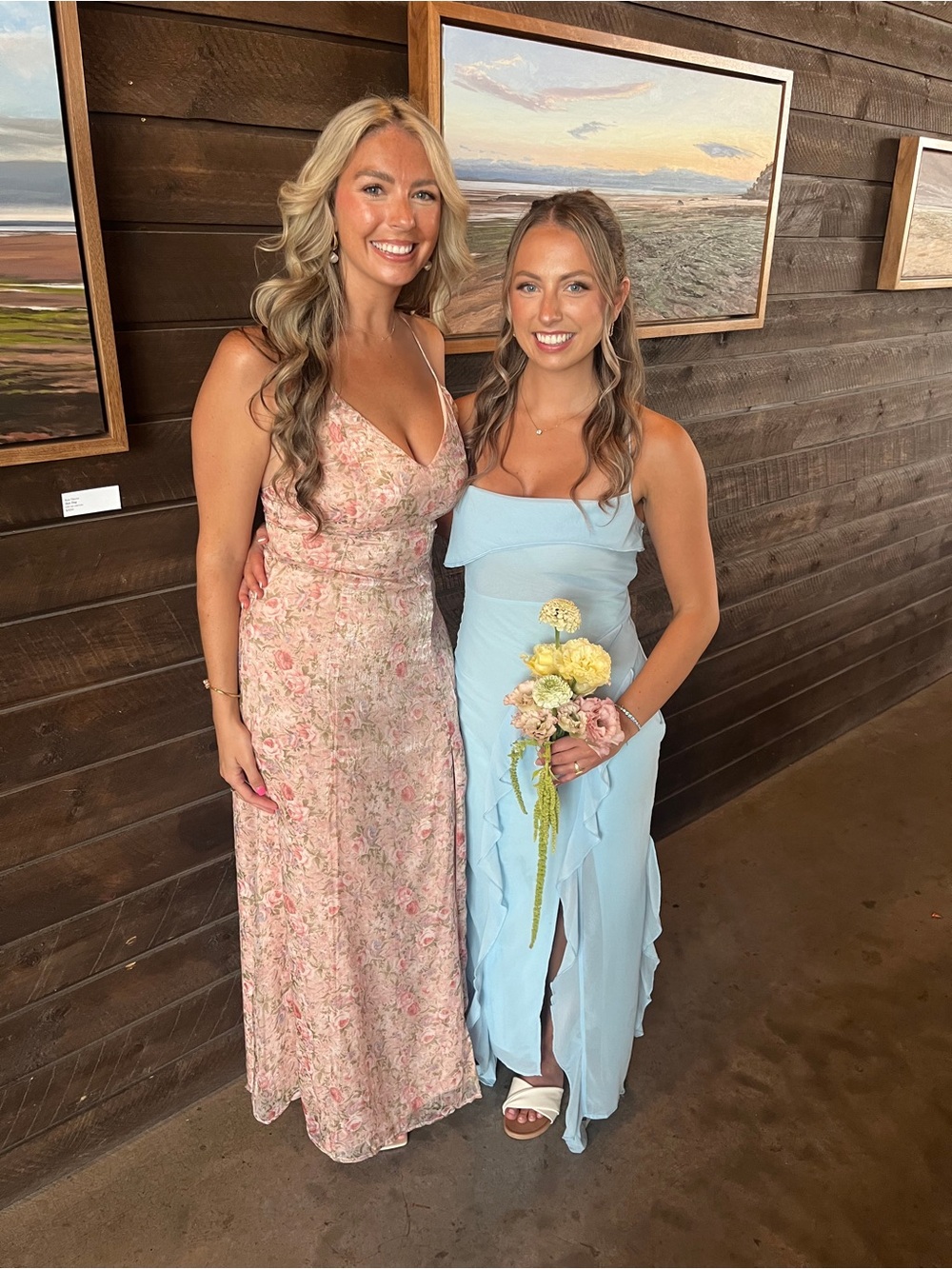 Hello Molly Light Blue Strapless Ruffle Maxi Dress - Picture 3 of 4
